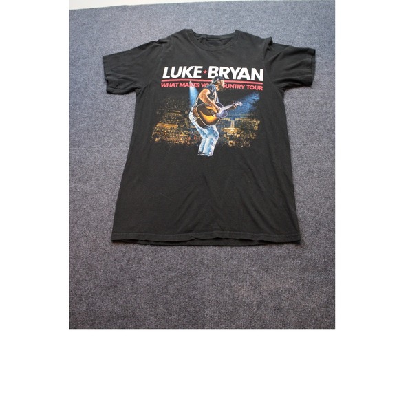 Luke Bryan Official Merchandise Other - Luke Bryan What Makes You Country Tour Black Graphic T-Shirt Short Sleeve Small